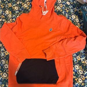 4Laps x Peloton Orange Pullover Hoodie with Dark Blue Pocket